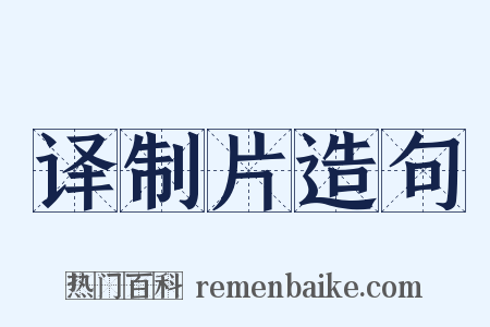 译制片造句是什么意思的图片